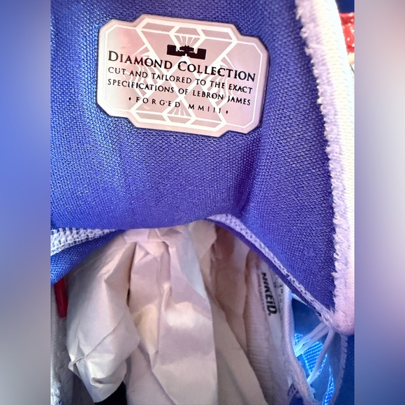 Nike LeBron 10 "Diamond Collection- blue/ red size 11 men’s - Picture 5 of 8